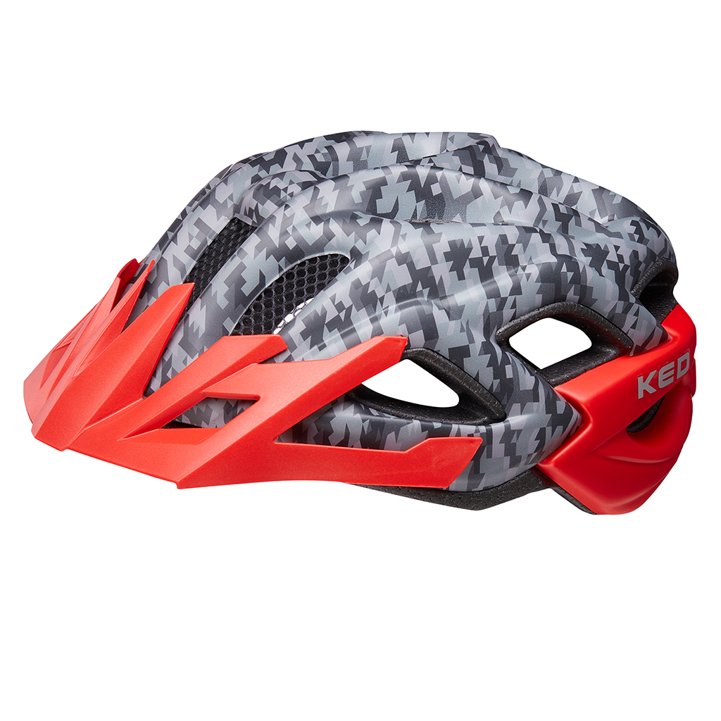 фото Велосипедный шлем ked status junior, camouflage anthracite red, m