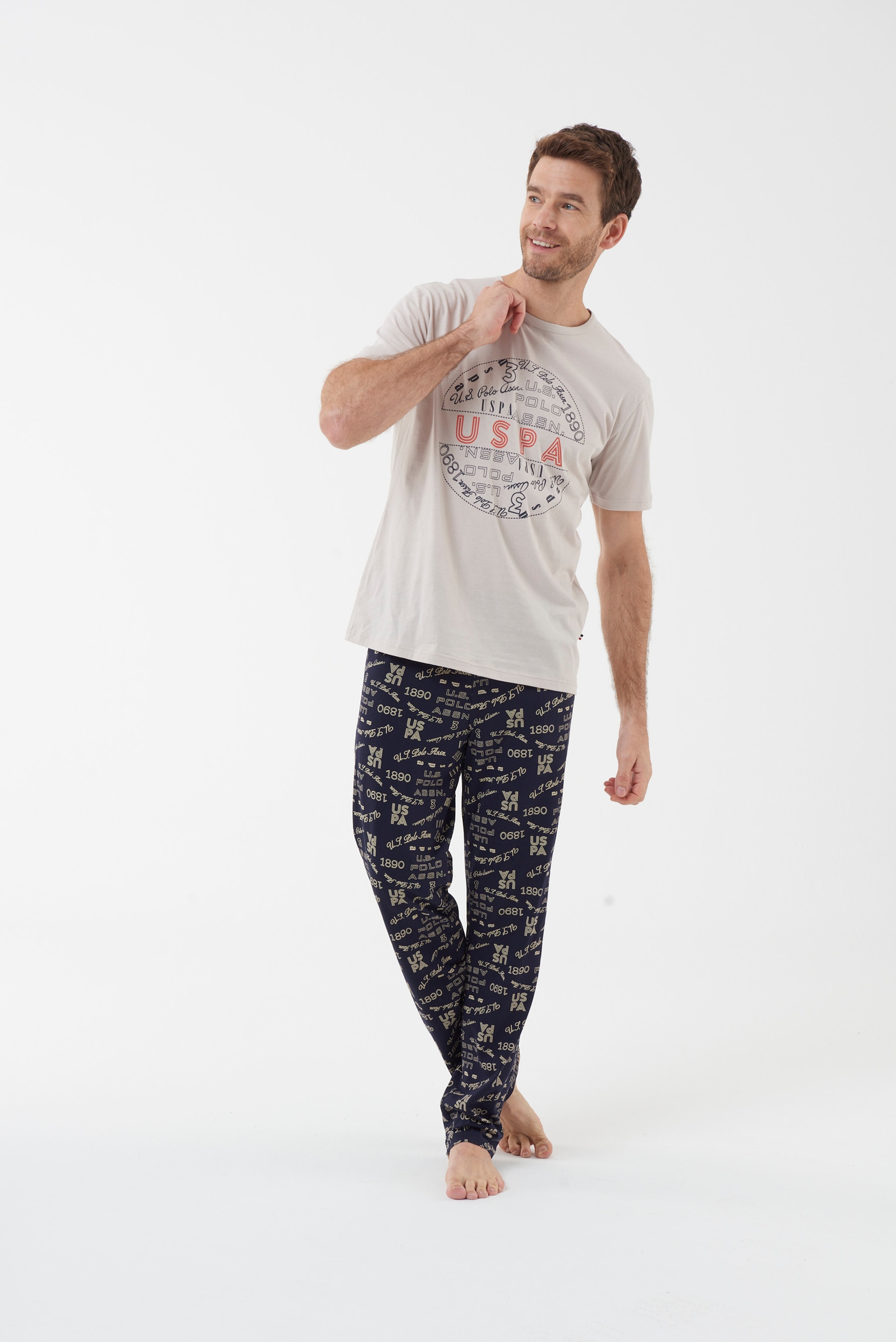 

Домашний комплект мужской U.S. POLO Assn. 18415 бежевый XXL, 18415
