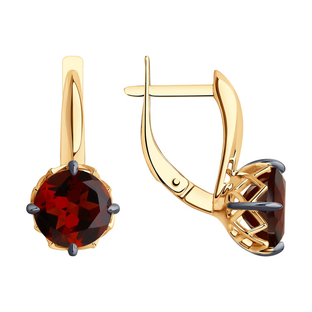 

Серьги из красного золота Diamant 51-320-01763-3, гранат, 51-320-01763-3