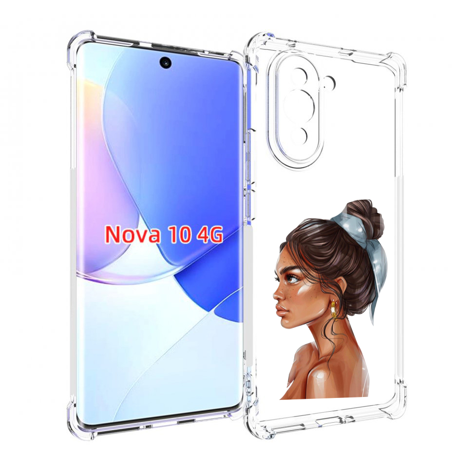 

Чехол MyPads Девушка-с-повязкой женский для Huawei Nova 10, Прозрачный, Tocco