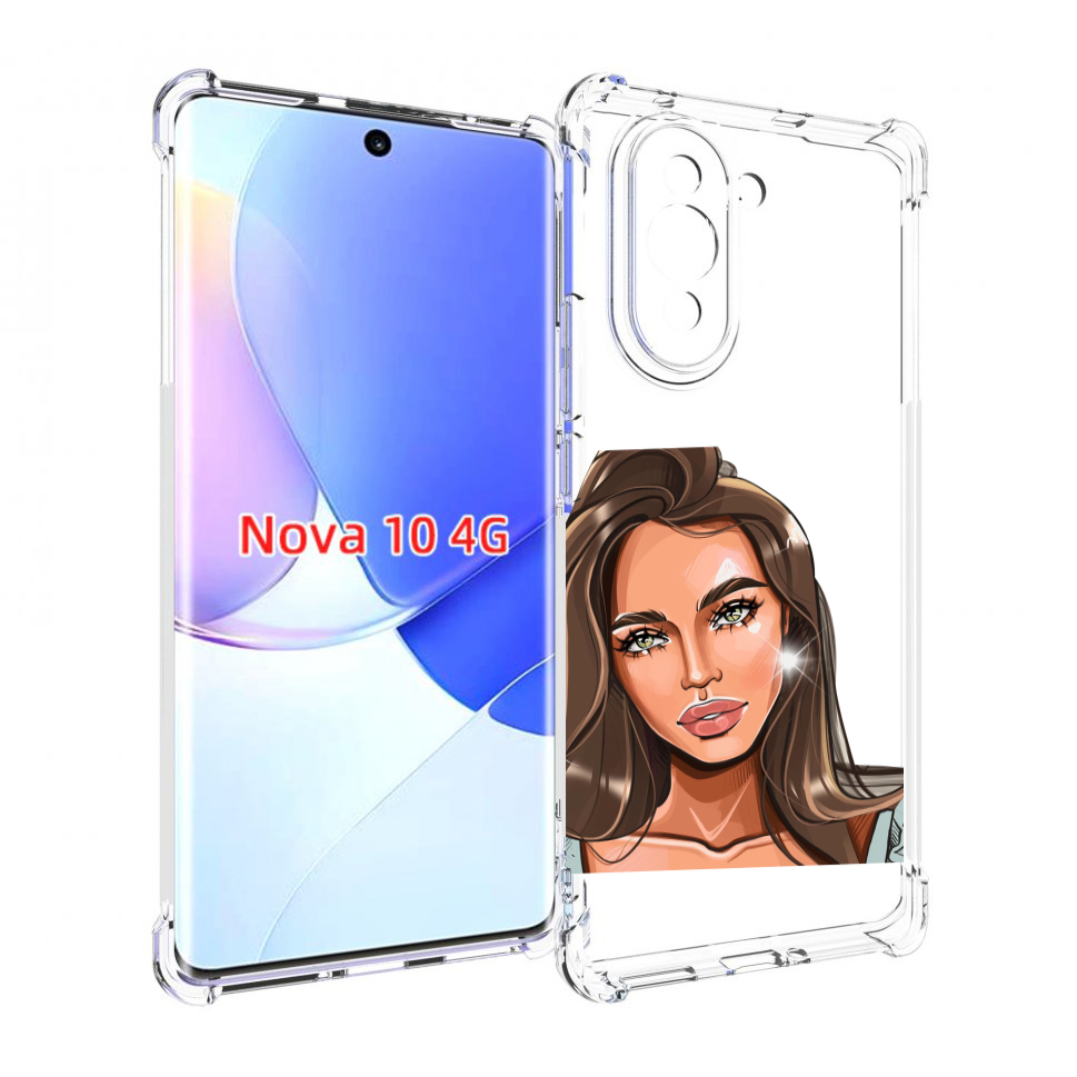 

Чехол MyPads Девушка-с-зелеными-глазами для Huawei Nova 10, Прозрачный, Tocco