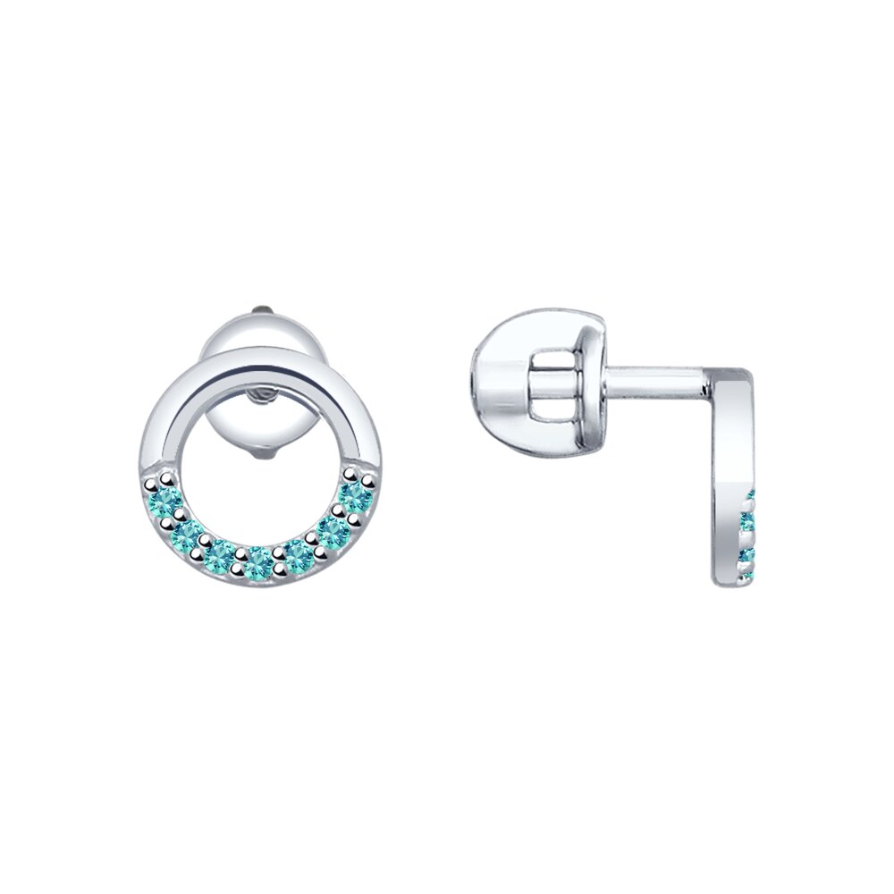 

Серьги из серебра с фианитом SOKOLOV 94025032, 94025032