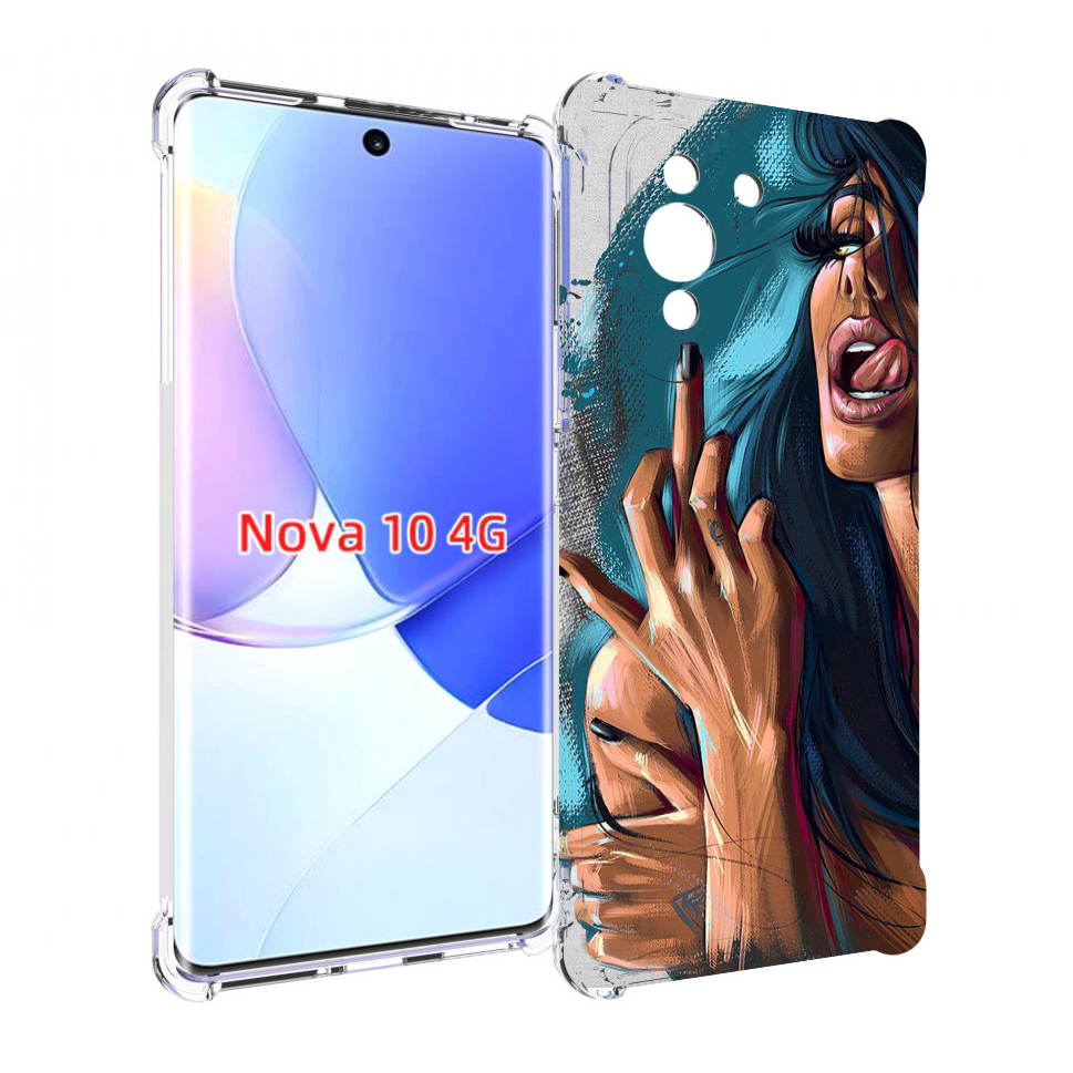 

Чехол MyPads Девушка-нарисованная-дерзкая женский для Huawei Nova 10, Прозрачный, Tocco