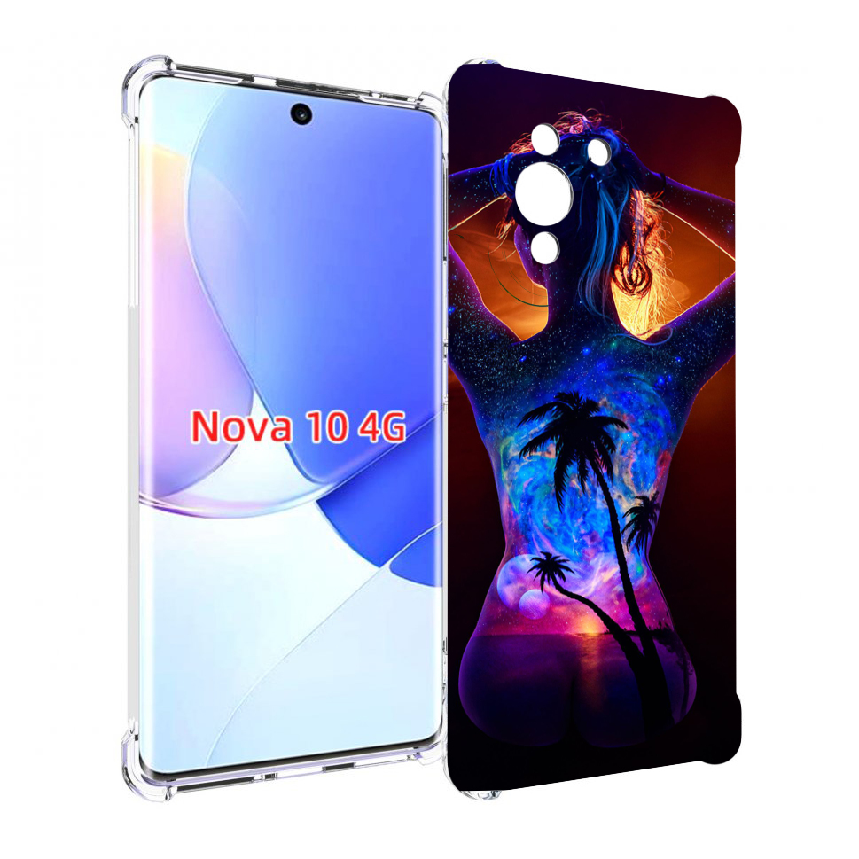 

Чехол MyPads Девушка-и-пальмы женский для Huawei Nova 10, Прозрачный, Tocco