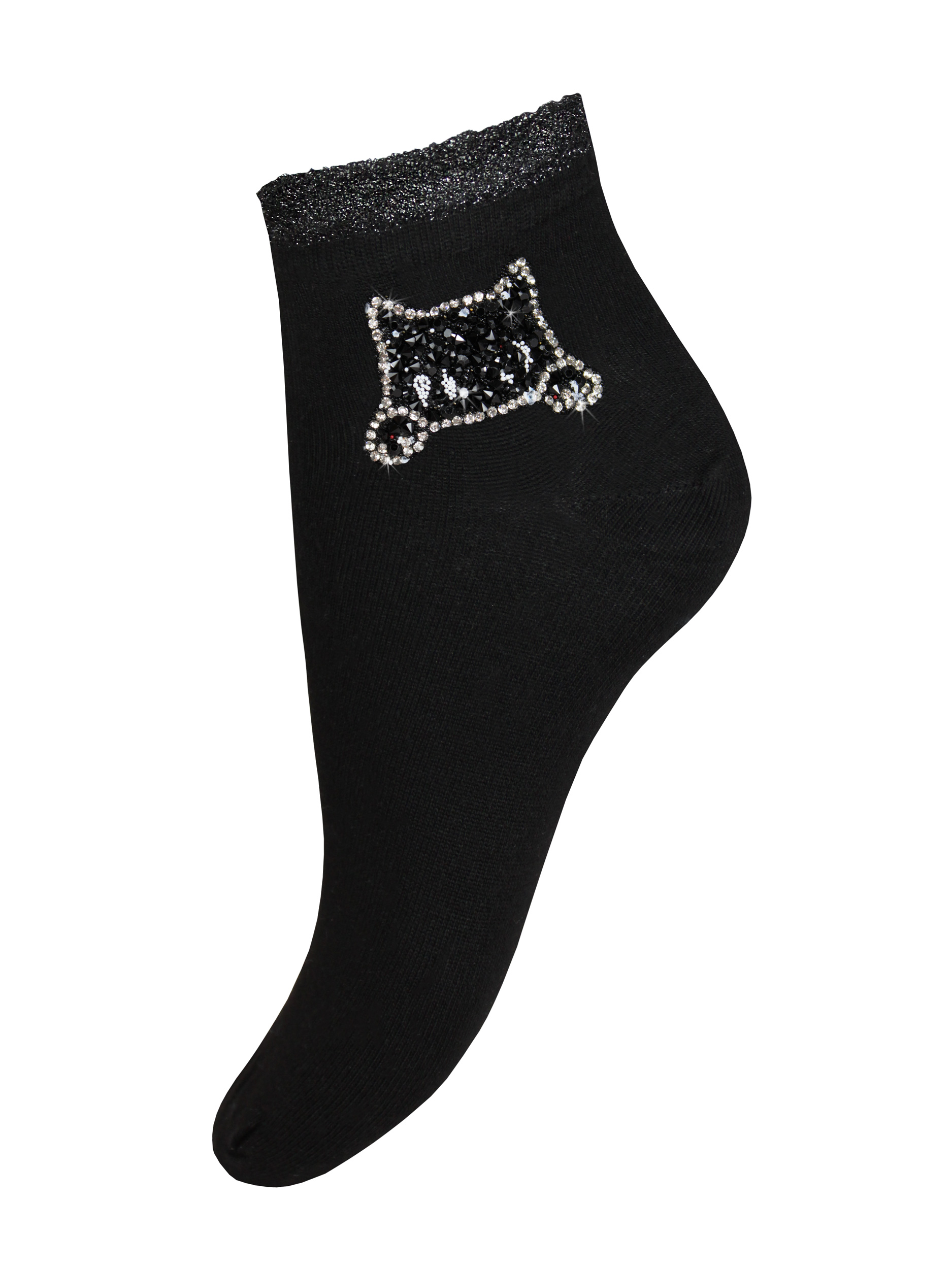 Носки женские Mademoiselle 9522-6 (кот) черные UNI
