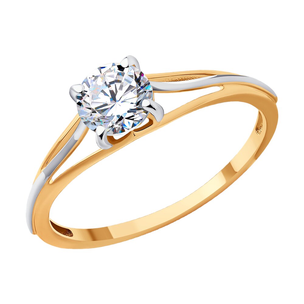 

Кольцо из золота р. 18 Diamant 51-110-01852-1, фианит, 51-110-01852-1