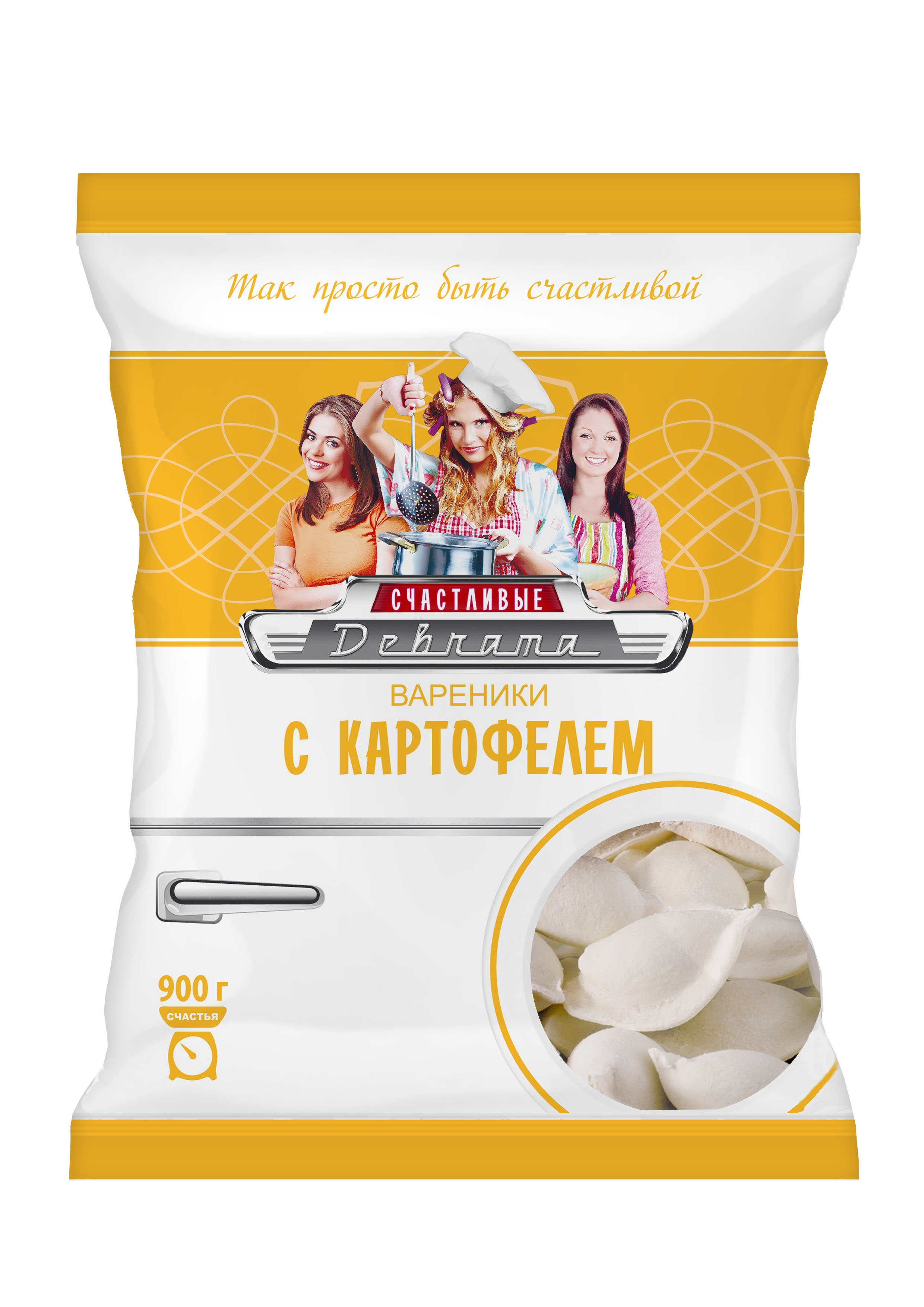 

Вареники Счастливые девчата с картофелем 900 г