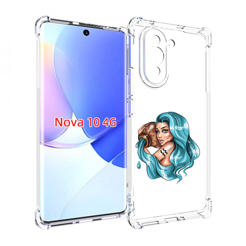 

Чехол MyPads Девушка-Водолей для Huawei Nova 10, Прозрачный, Tocco