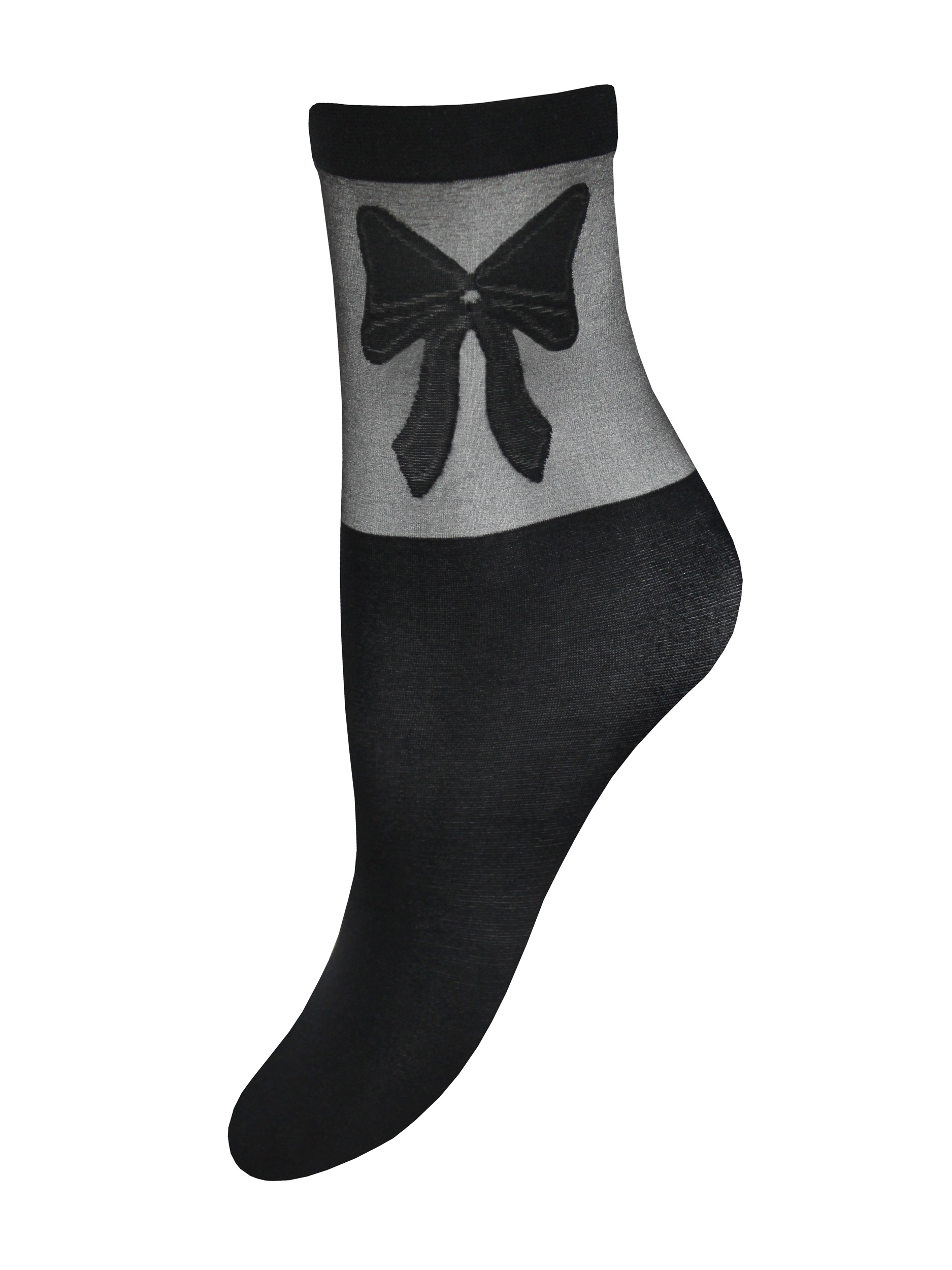 фото Капроновые носки женские mademoiselle ribbon (c.) uni nero-nero (чёрные/черные)