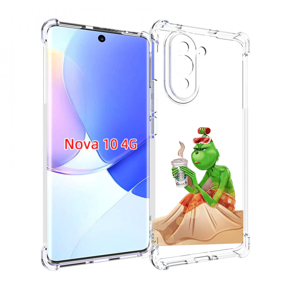 

Чехол MyPads Гринч-в-платье для Huawei Nova 10, Прозрачный, Tocco
