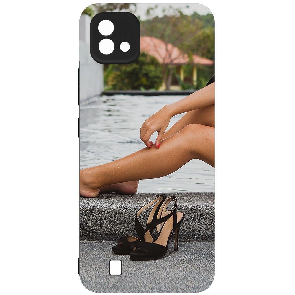 фото Чехол-накладка krutoff soft case босоножки женские для realme c11 (2021) черный