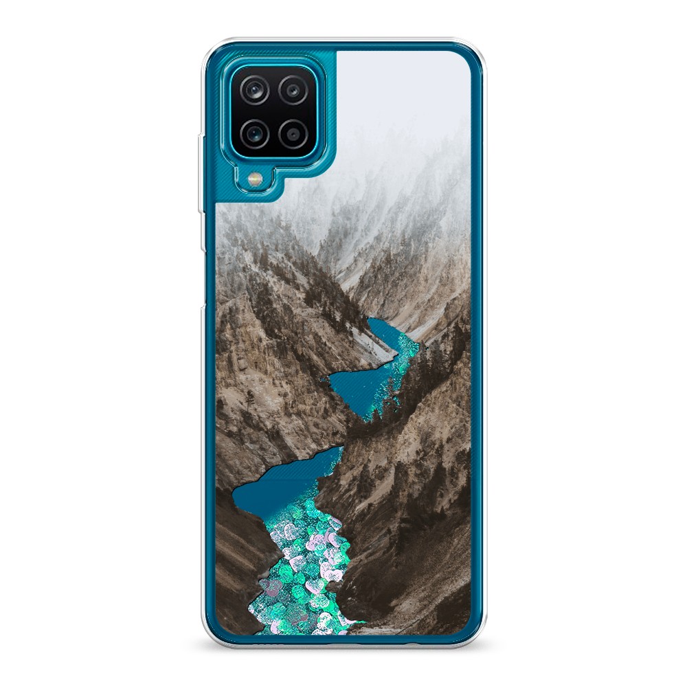 

Жидкий чехол с блестками "Горная река" на Samsung Galaxy A12, 2101695-1