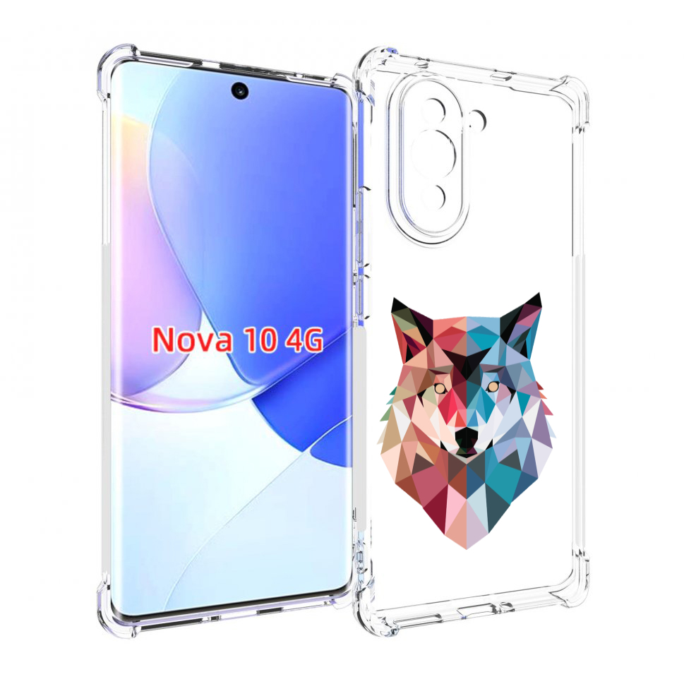

Чехол MyPads Геометрический-волк для Huawei Nova 10, Прозрачный, Tocco