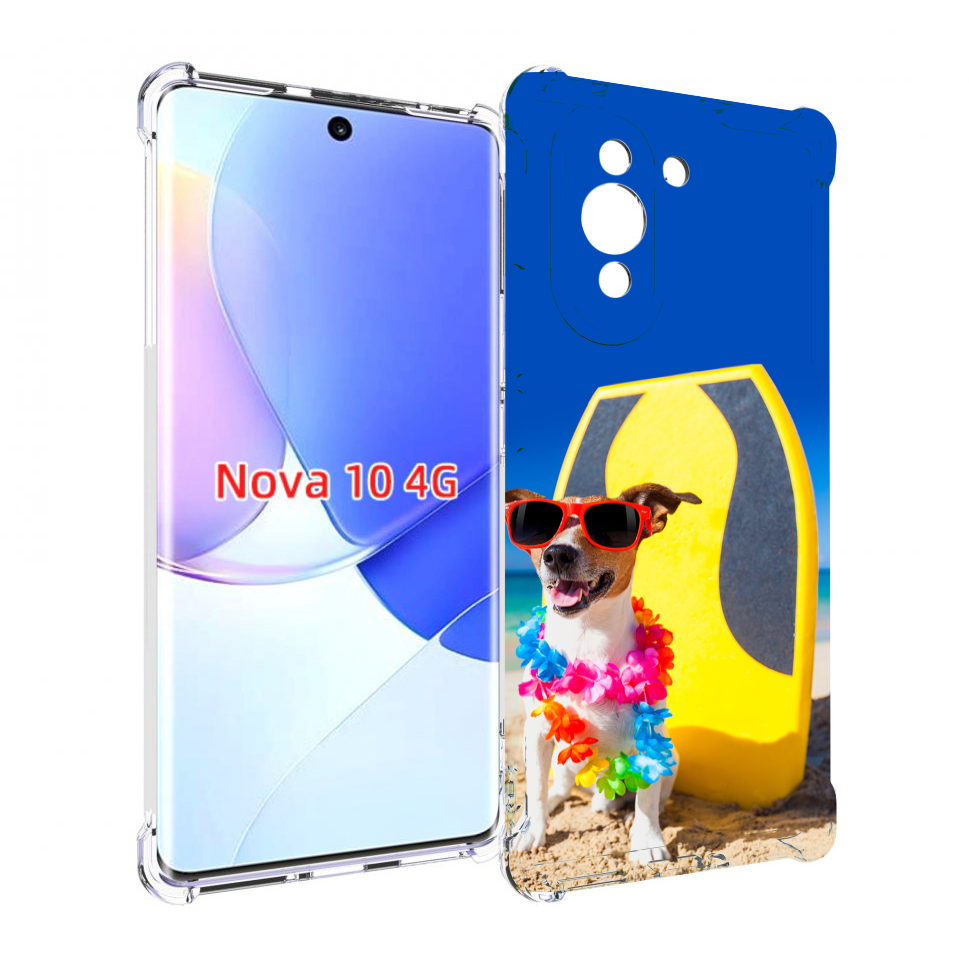 

Чехол MyPads Гавайская-собака для Huawei Nova 10, Прозрачный, Tocco