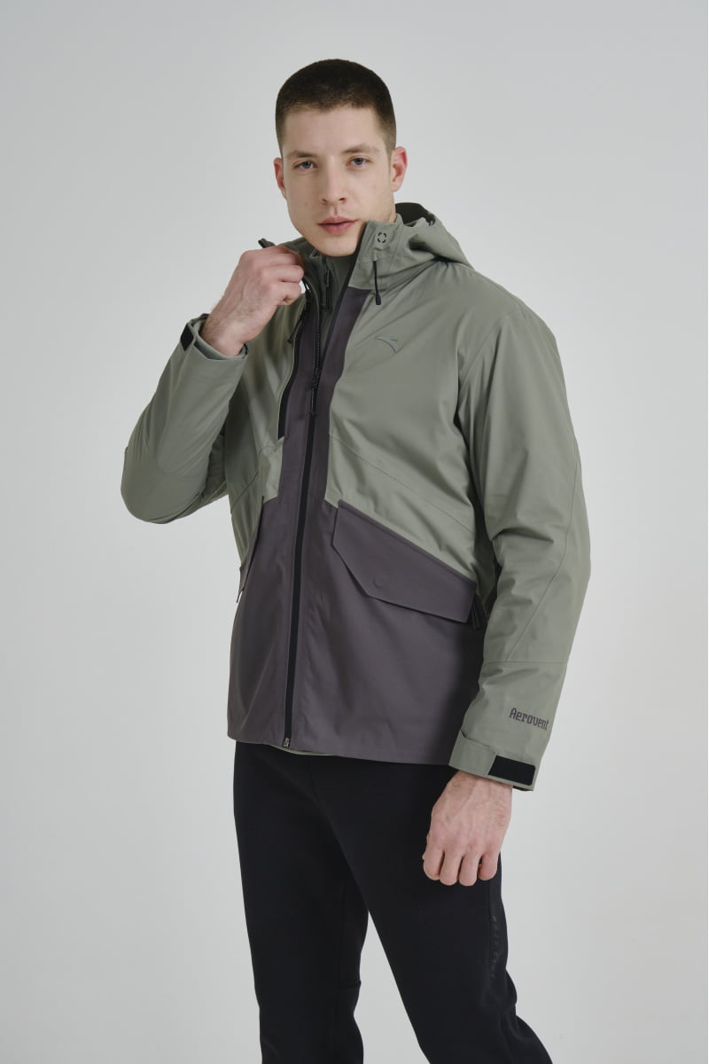 Куртка мужская Anta 852346601 OUTDOORS A-RAIN RESISTANT/AEROVENT зеленая 3XL