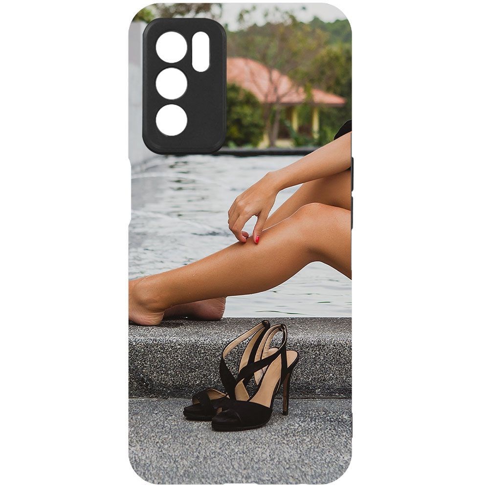

Чехол-накладка Krutoff Soft Case Босоножки женские для Oppo A16 черный