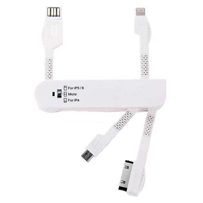 

Портативный USB адаптер Noname для смартфонов 4 в 1 (Белый)