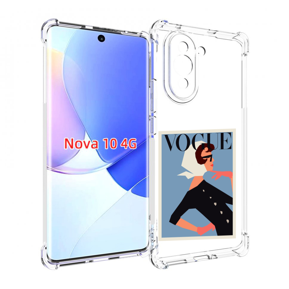 

Чехол MyPads Вогуе картинка для Huawei Nova 10, Прозрачный, Tocco