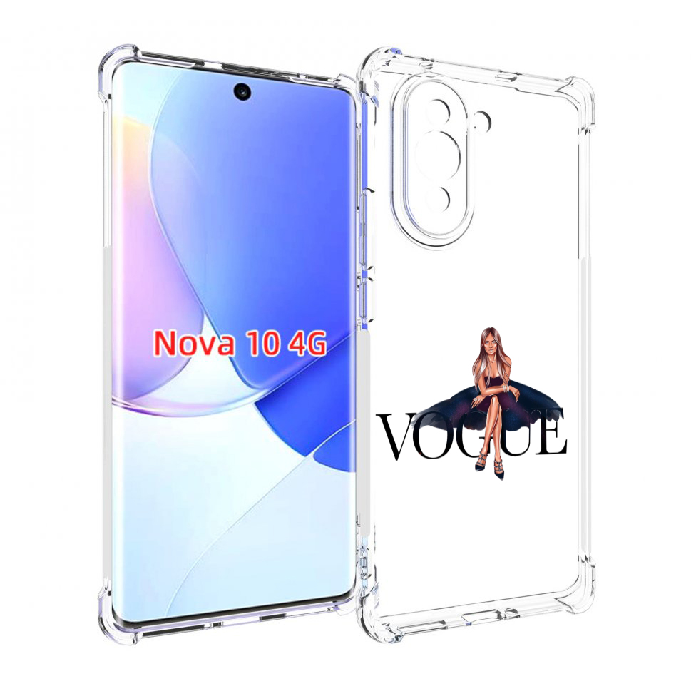 Чехол MyPads Вог-девушка женский для Huawei Nova 10