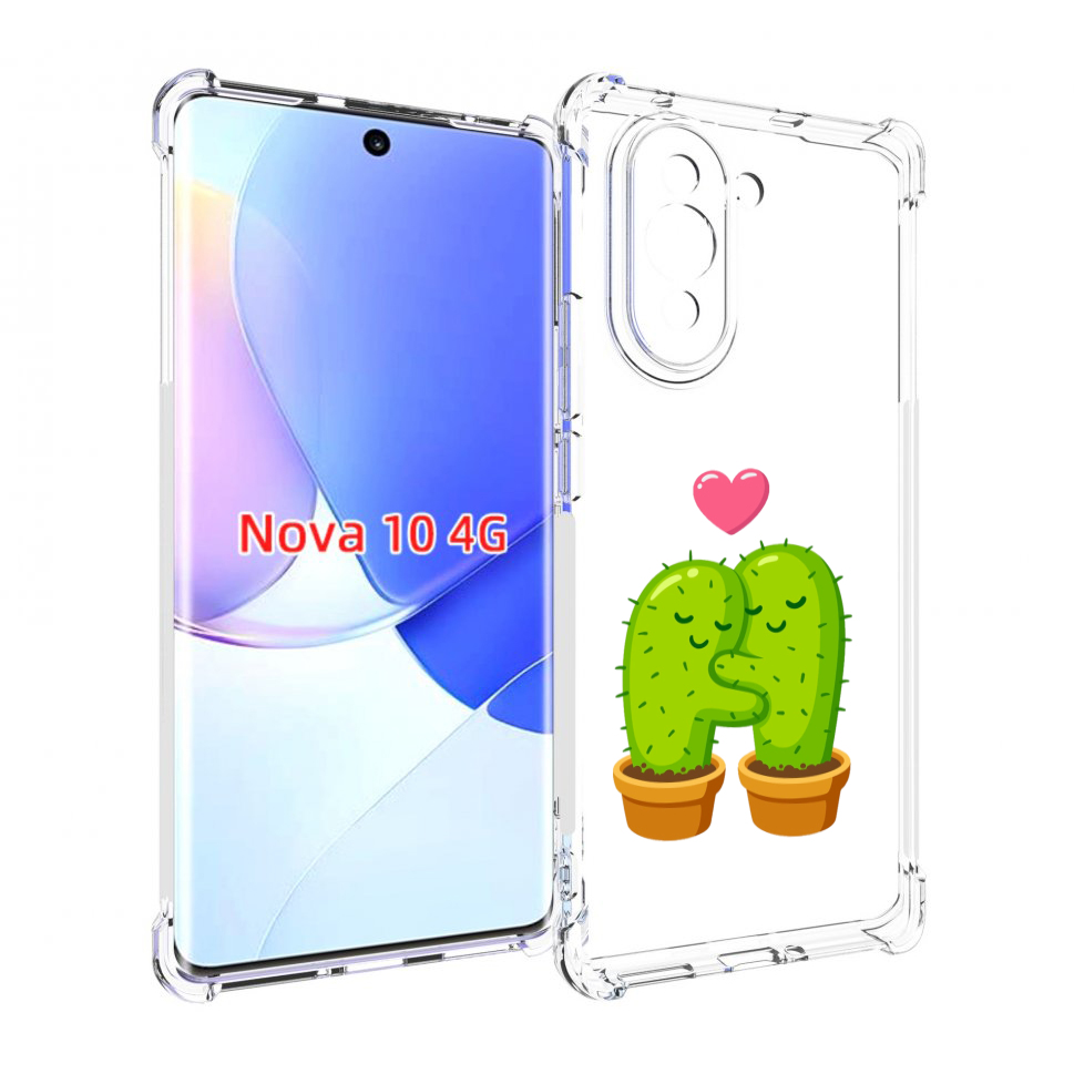 

Чехол MyPads Влюбленные-кактусы для Huawei Nova 10, Прозрачный, Tocco