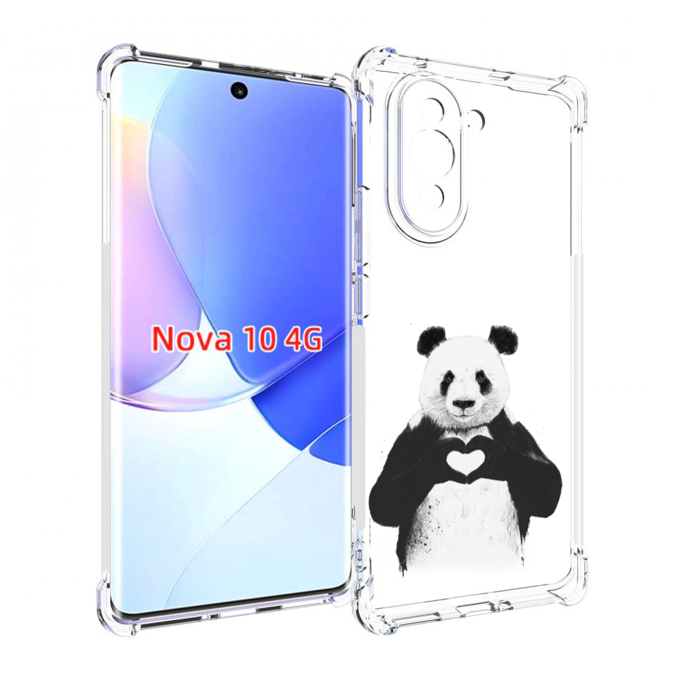 

Чехол MyPads Влюбленная панда для Huawei Nova 10, Прозрачный, Tocco