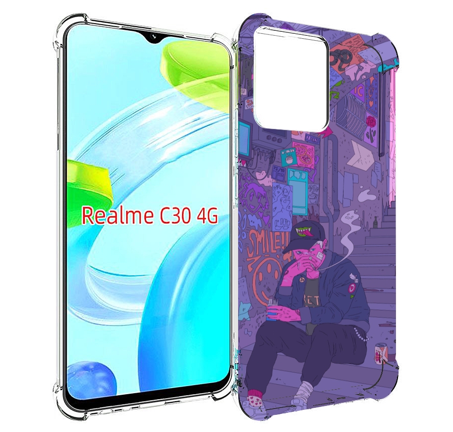 

Чехол MyPads парень в подъезде мультик для Realme C30 4G / Narzo 50i Prime, Прозрачный, Tocco