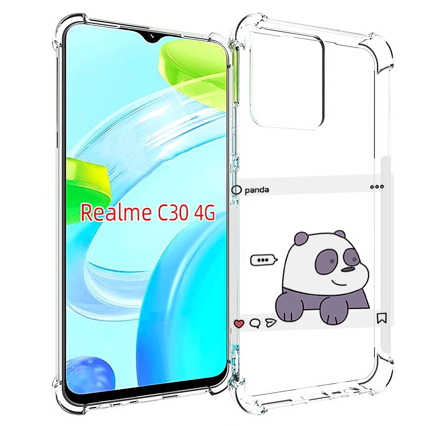 

Чехол MyPads пандочка-фотка для Realme C30 4G / Narzo 50i Prime, Прозрачный, Tocco
