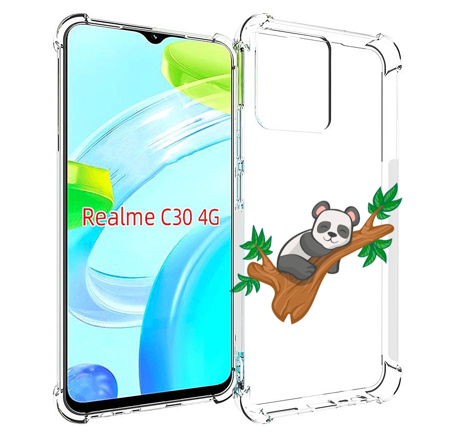 

Чехол MyPads панда-на-деревце для Realme C30 4G / Narzo 50i Prime, Прозрачный, Tocco