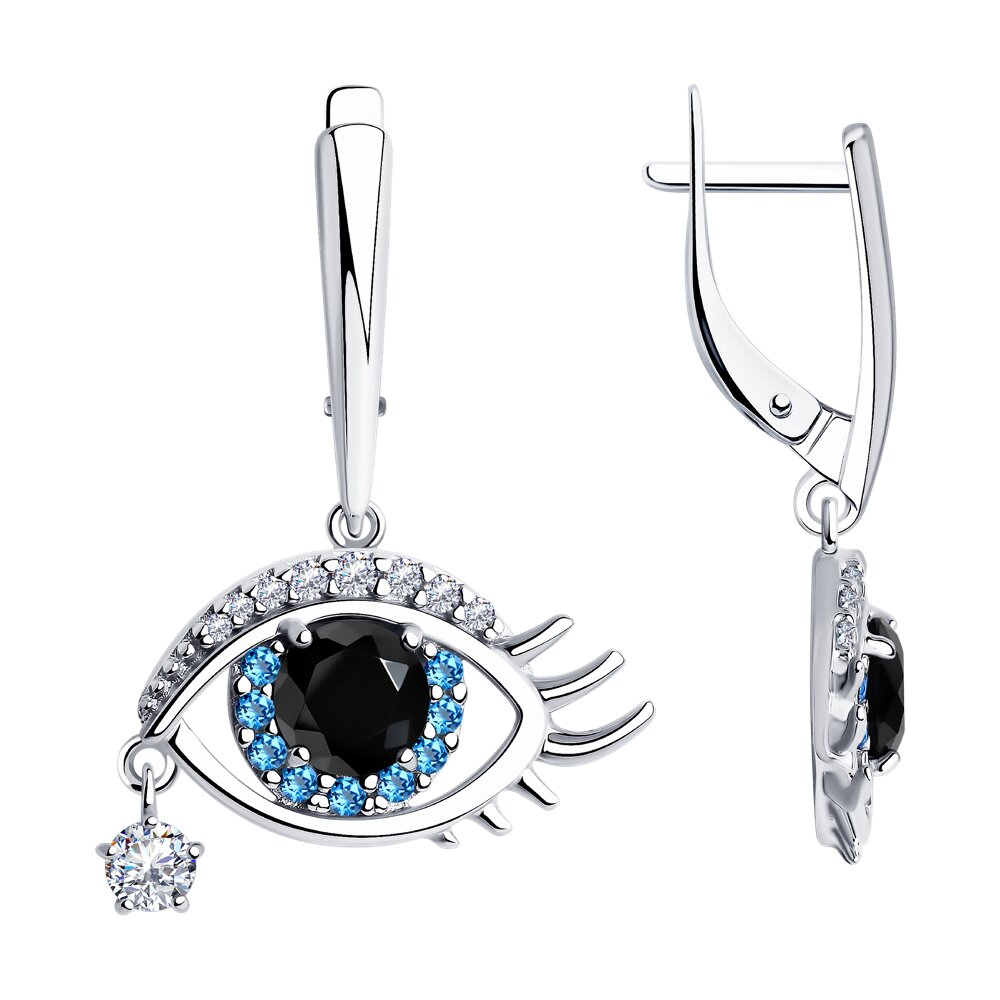 

Серьги из серебра с фианитом SOKOLOV 94025118, 94025118