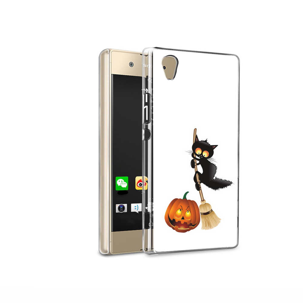 

Чехол MyPads Tocco для Sony Xperia XA1 Ultra хэлуинский котик (PT67027.252.667), Прозрачный, Tocco