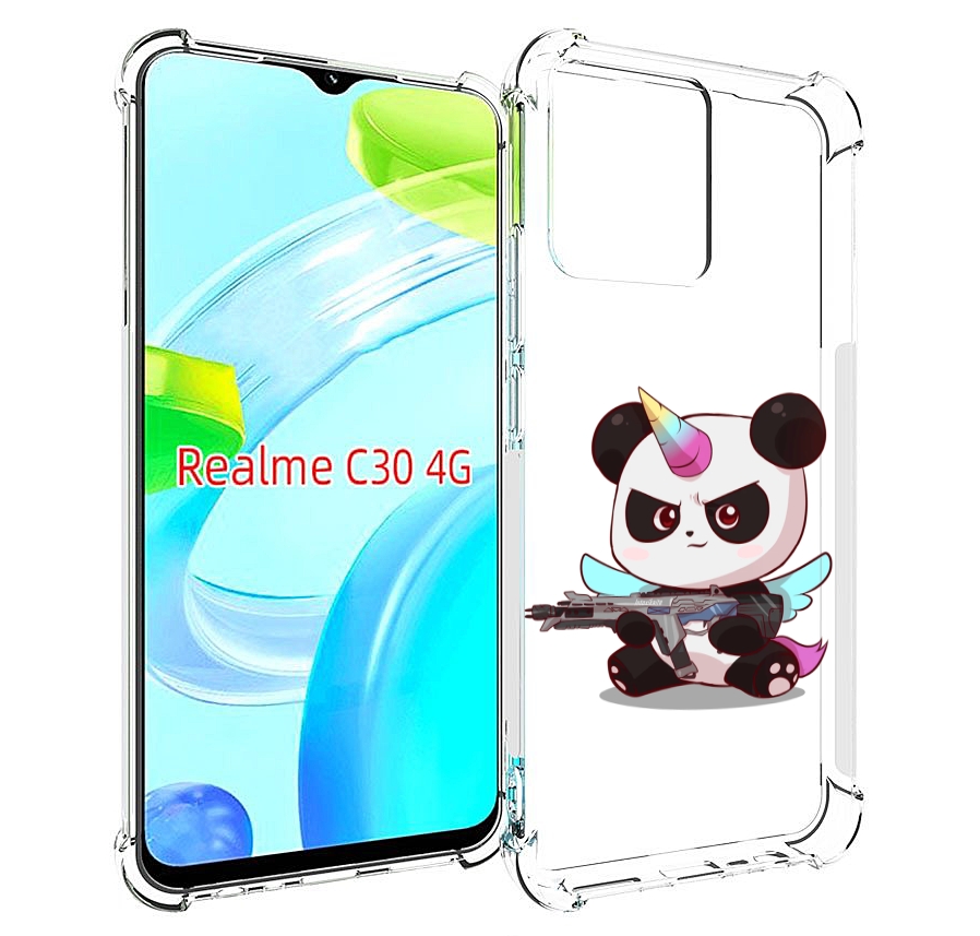 

Чехол MyPads панда-единорог детский для Realme C30 4G / Narzo 50i Prime, Прозрачный, Tocco
