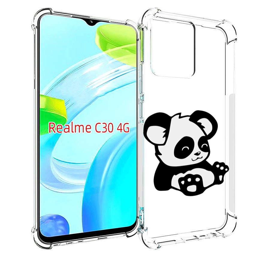 

Чехол MyPads панда-детеныш детский для Realme C30 4G / Narzo 50i Prime, Прозрачный, Tocco