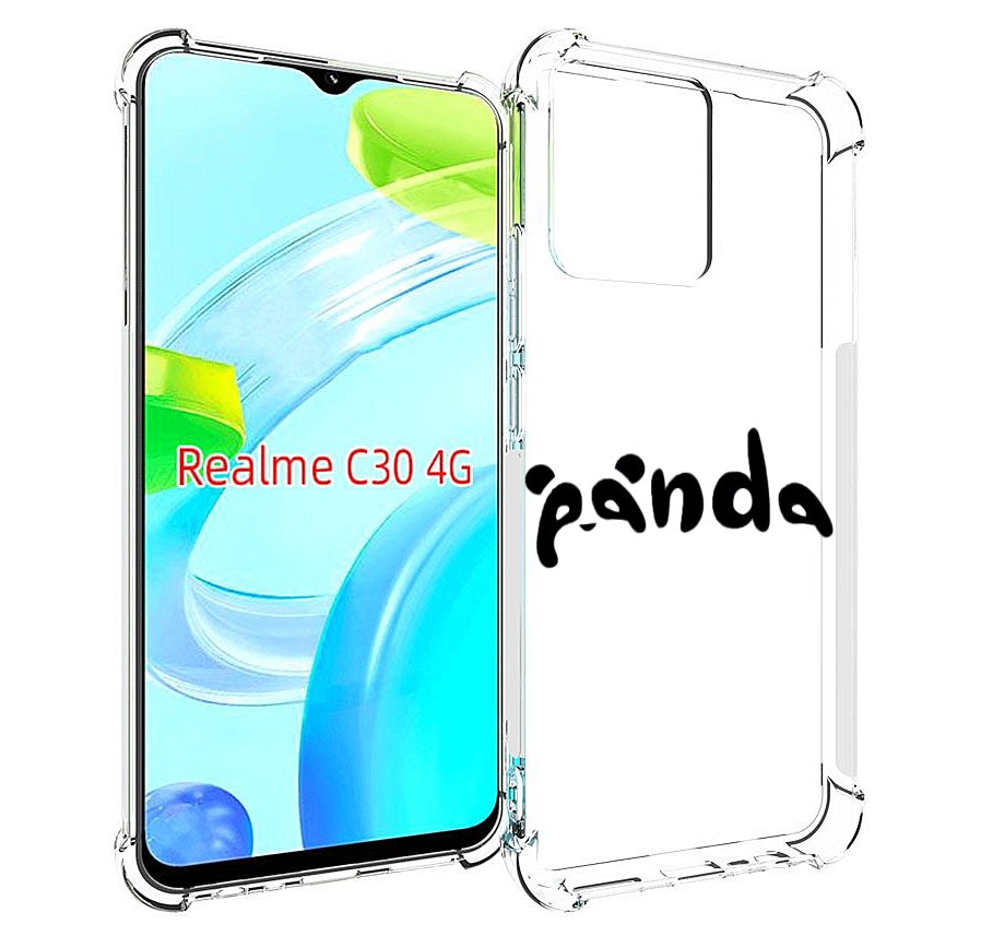 

Чехол MyPads панда надпись для Realme C30 4G / Narzo 50i Prime, Прозрачный, Tocco