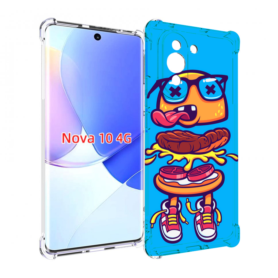 

Чехол MyPads Бургер с очками для Huawei Nova 10, Прозрачный, Tocco