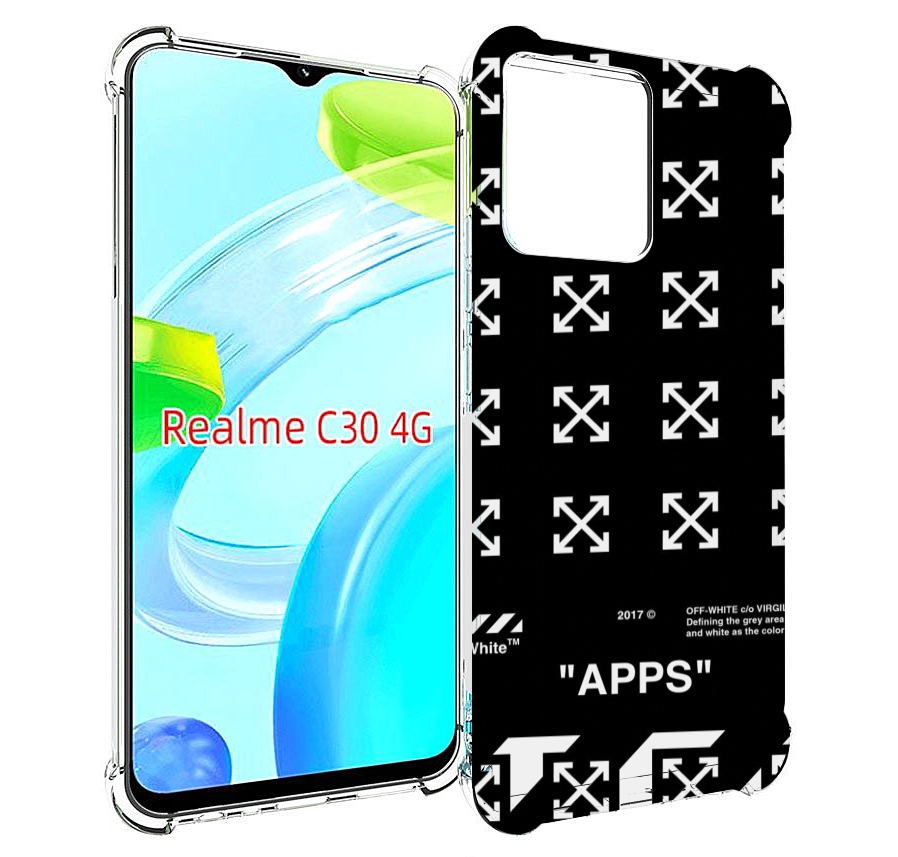 

Чехол MyPads оф-вайт-значки для Realme C30 4G / Narzo 50i Prime, Прозрачный, Tocco