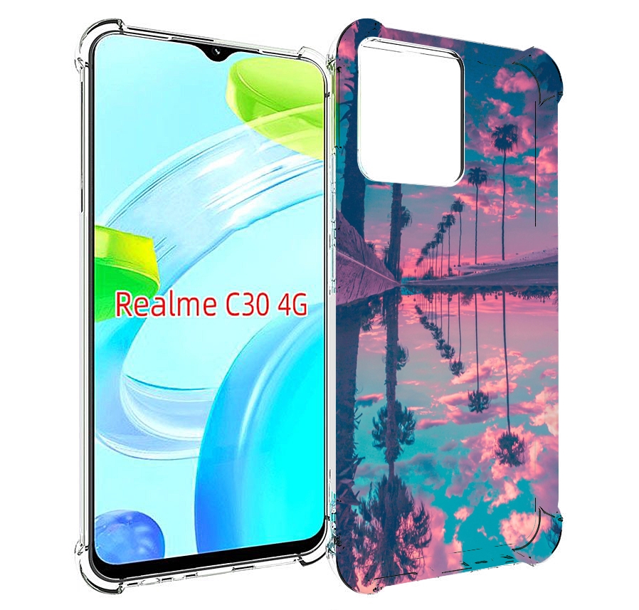 

Чехол MyPads отражение-пальм для Realme C30 4G / Narzo 50i Prime, Прозрачный, Tocco