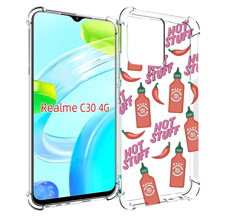 

Чехол MyPads острые-перчики для Realme C30 4G / Narzo 50i Prime, Прозрачный, Tocco