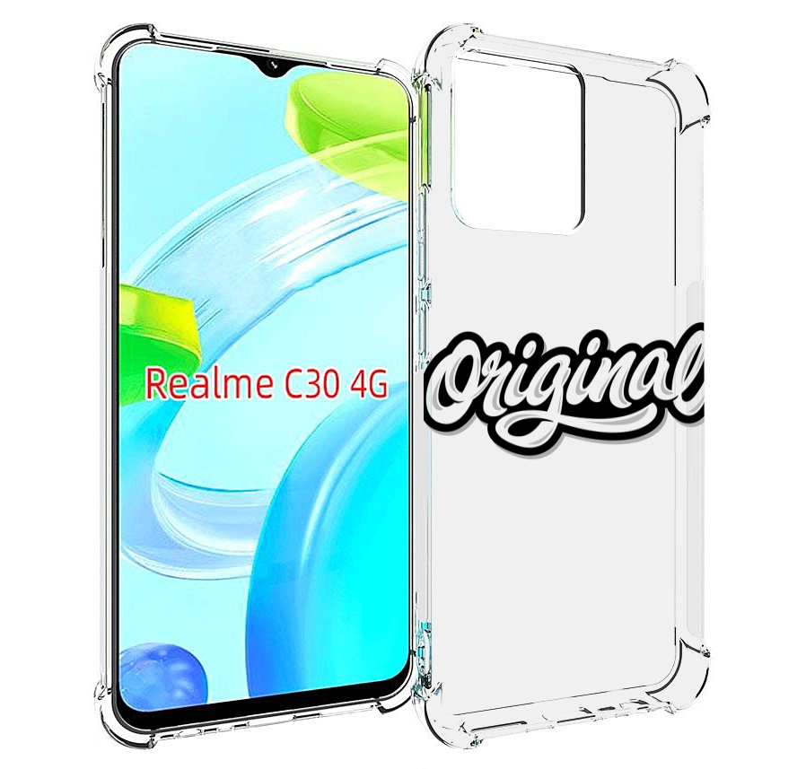 

Чехол MyPads оригинал-надпись для Realme C30 4G / Narzo 50i Prime, Прозрачный, Tocco