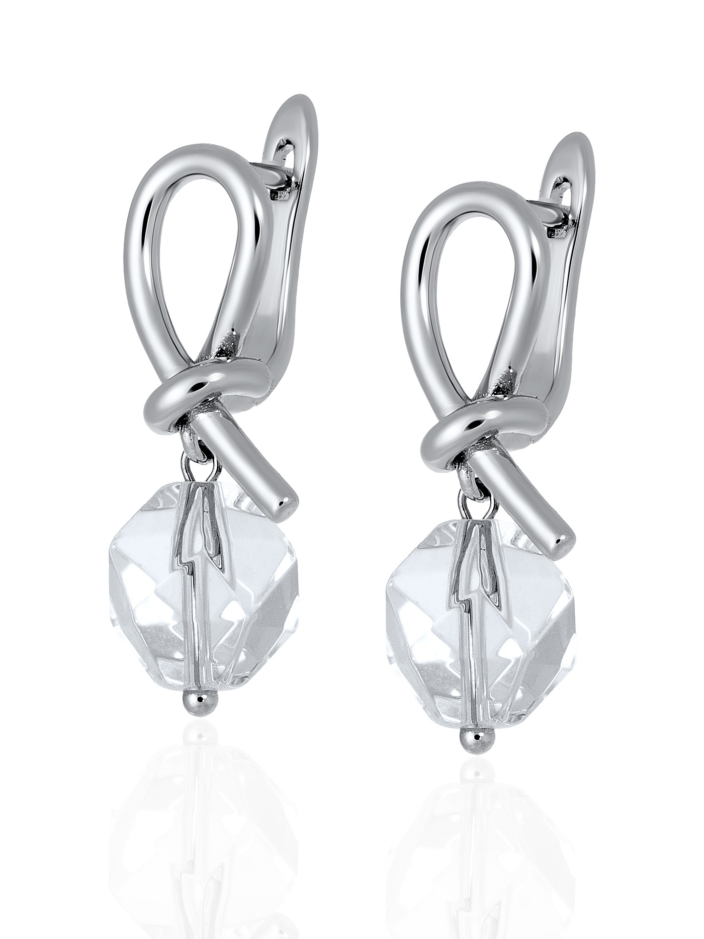 

Серьги подвески из бижутерного сплава L'attrice 54666267, горный хрусталь, 54666267