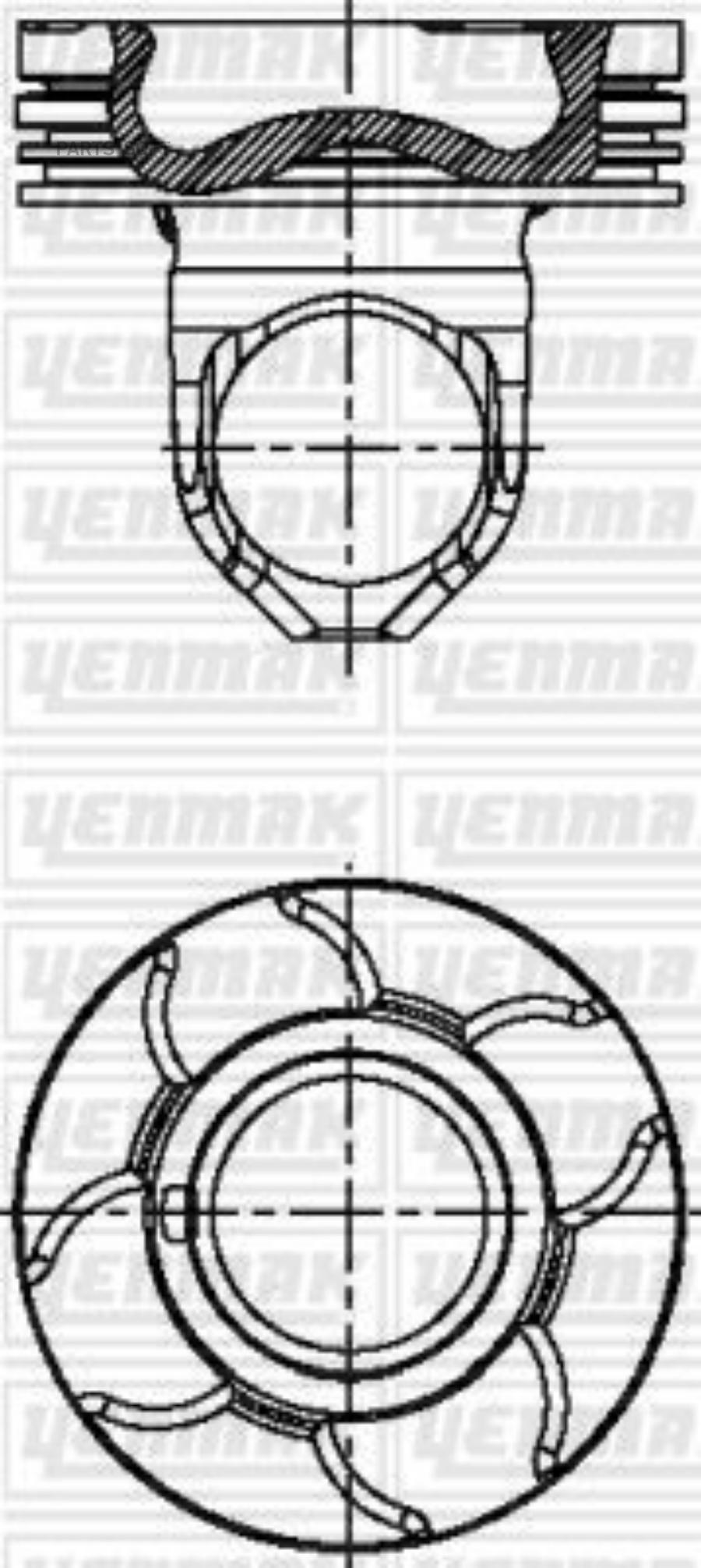 

YENMAK 31-04936-000 123,03 mm. Порш.+палец, с кольцами