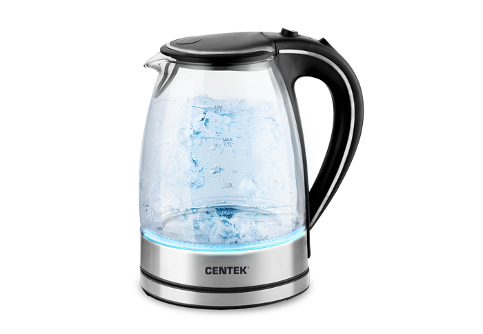 

Чайник электрический Centek CT-1009 1.7 л черный, серебристый, прозрачный, CT-1009
