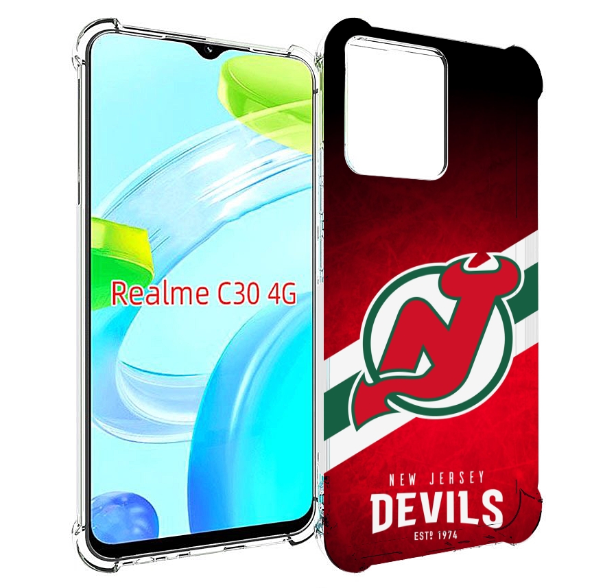 

Чехол MyPads нью джерси девилз для Realme C30 4G / Narzo 50i Prime, Прозрачный, Tocco