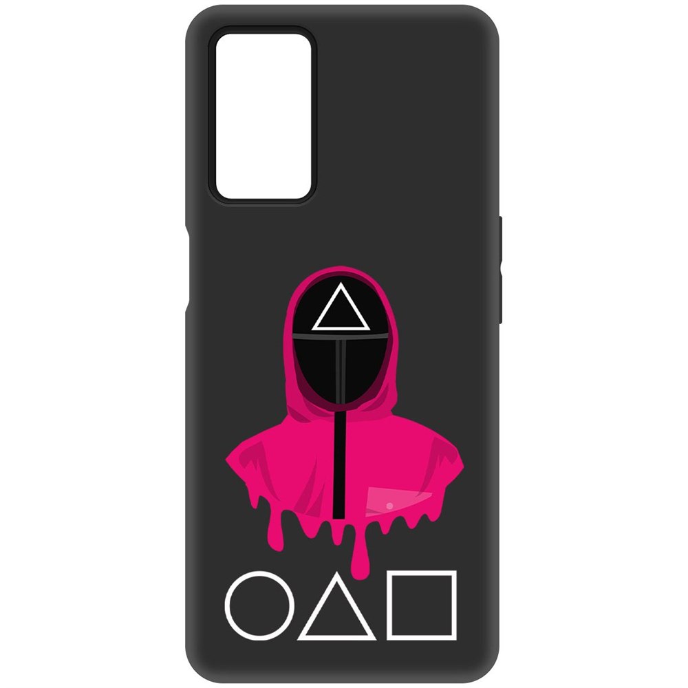 

Чехол-накладка Софт Игра в кальмара-Солдат для Oppo A55, Черный