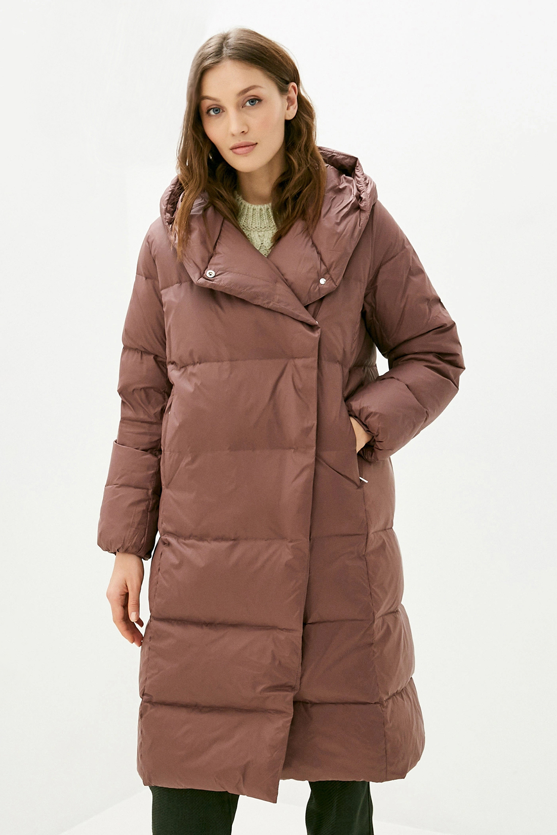 Пуховик-пальто женский Baon B010506 коричневый XL