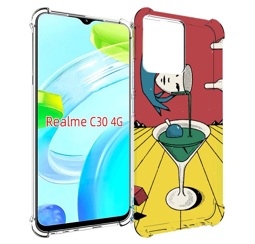 

Чехол MyPads необычный напиток для Realme C30 4G / Narzo 50i Prime, Прозрачный, Tocco