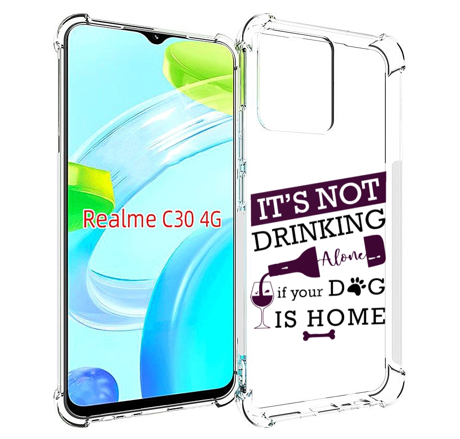 

Чехол MyPads не-пей-один-дома для Realme C30 4G / Narzo 50i Prime, Прозрачный, Tocco