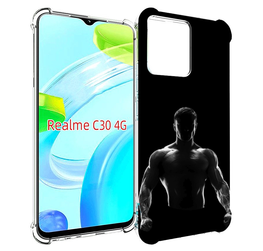 

Чехол MyPads накаченный мужчина в тени мужской для Realme C30 4G / Narzo 50i Prime, Прозрачный, Tocco