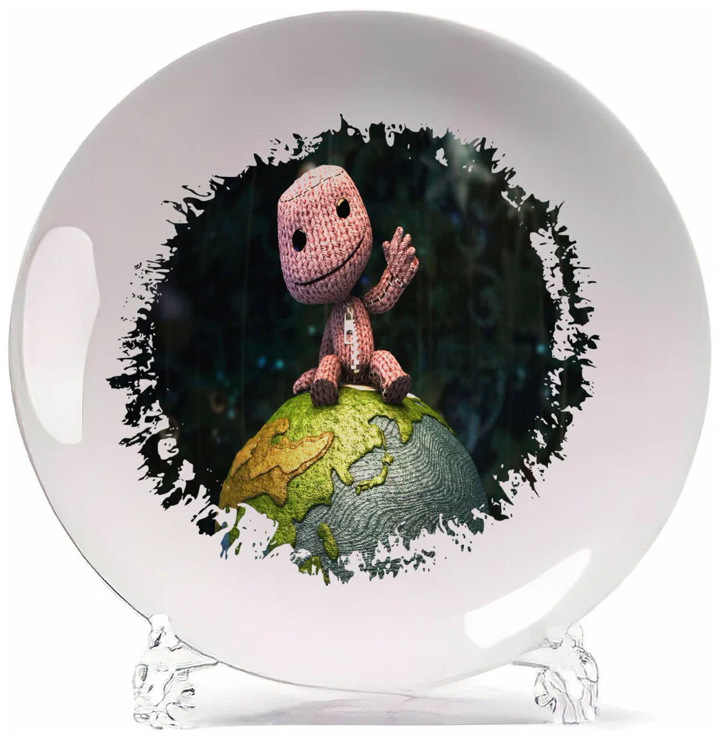 

Тарелка CoolPodarok little big planet Персонаж на глобусе