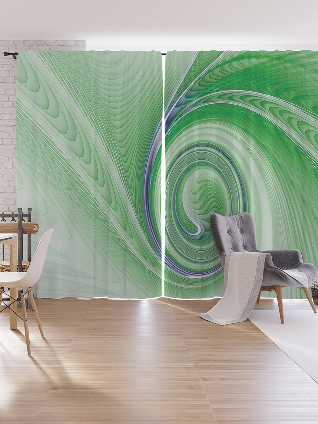 

Шторы под лён JoyArty "Текущая спираль", серия Oxford DeLux, 340х265 см, Текущая спираль