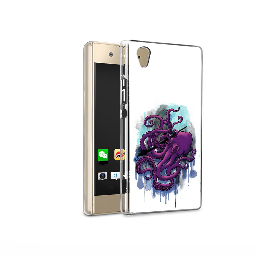 

Чехол MyPads Tocco для Sony Xperia XA1 Ultra фиолетовый осьминог (PT67027.252.658), Прозрачный, Tocco